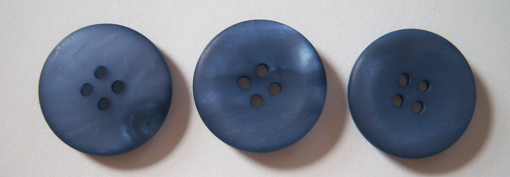 Steel Blue Pearlized 1" Poly 4 Hole Button