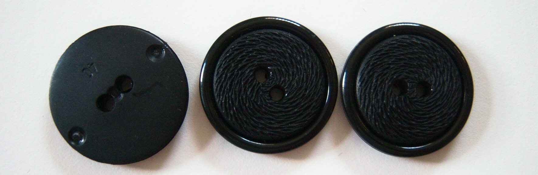 Black Textured 1" Poly Button