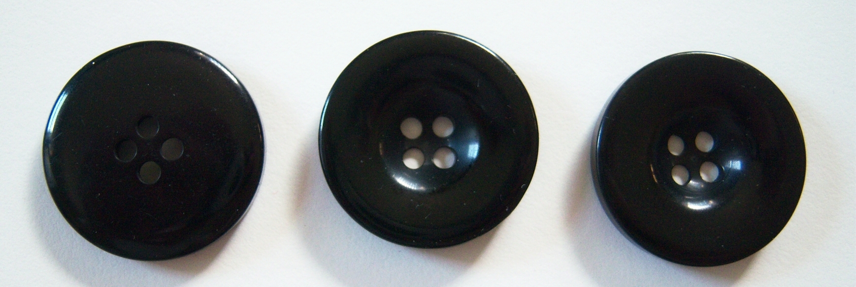 Shiny Black 1" Poly Button