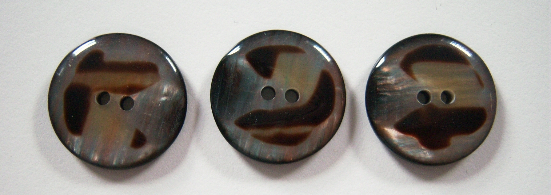 Black Pearlized 7/8" Poly Button