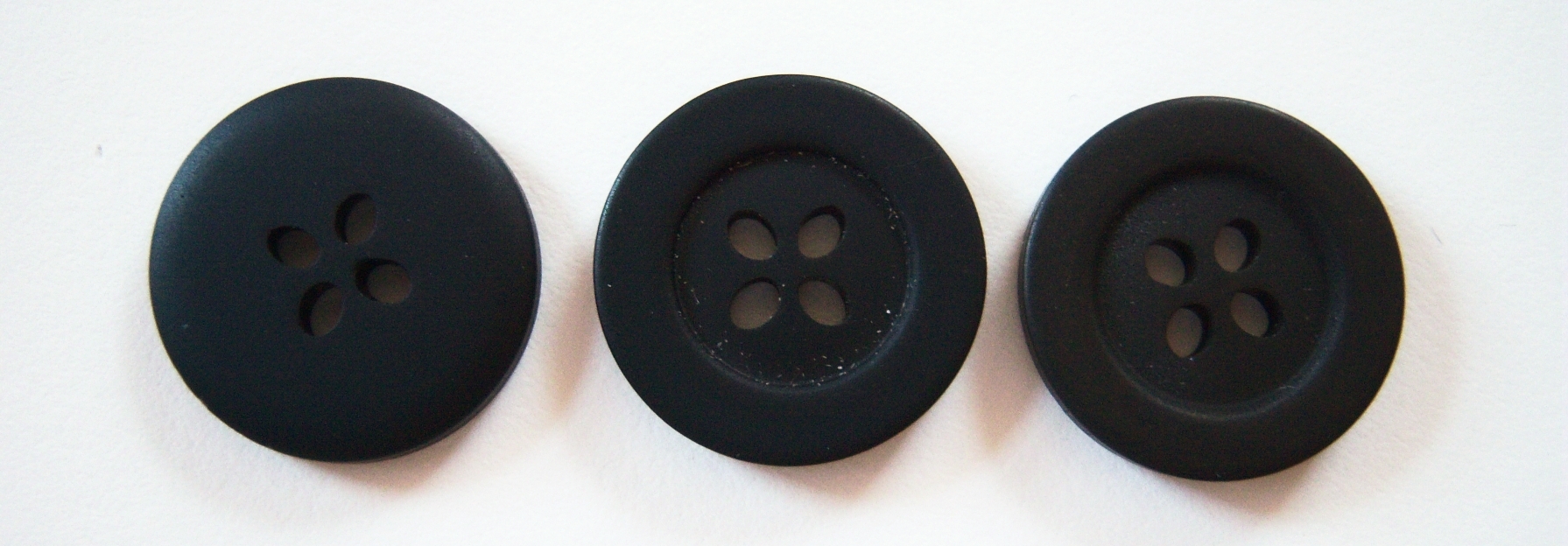 Matte Black Oval Holes 3/4" Button