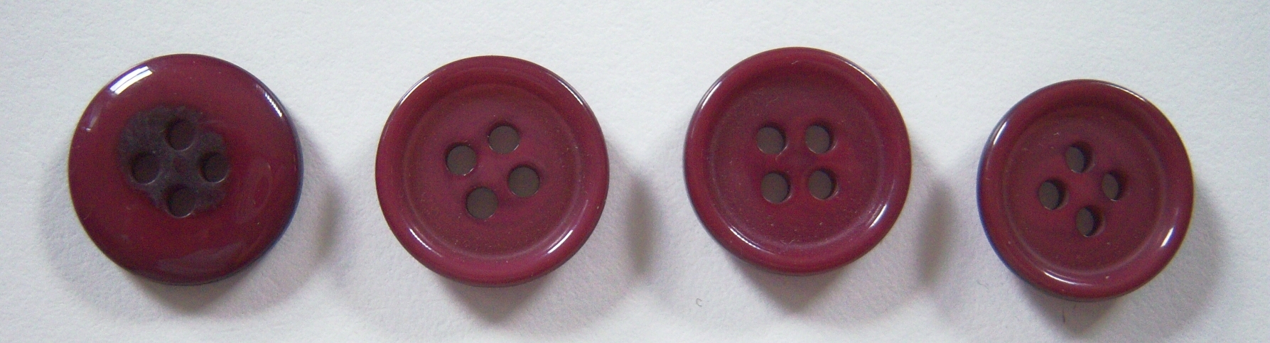 Shiny Mulberry 5/8" 4 Hole Button