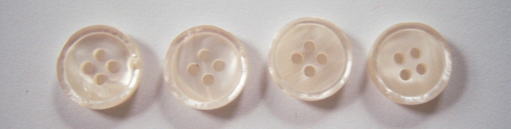 Ivory 9/16" Pearlized 4 Hole Button