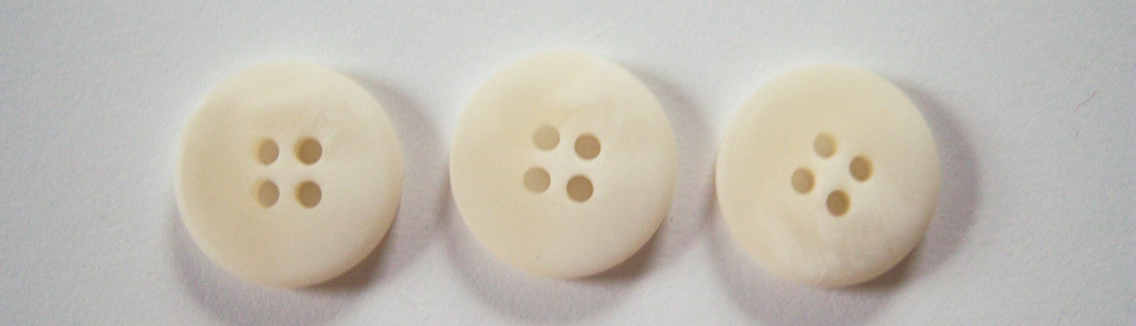 Matte Ivory Marbled 3/4" Poly 4 Hole Button