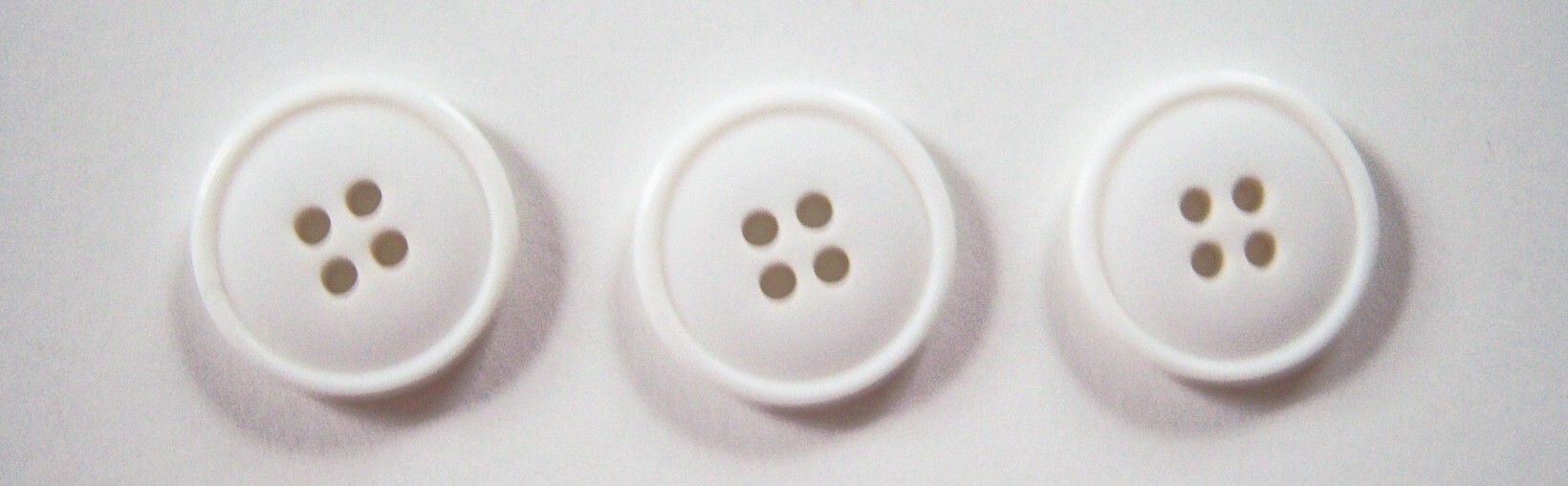 Off White 3/4" Poly 4 Hole Button