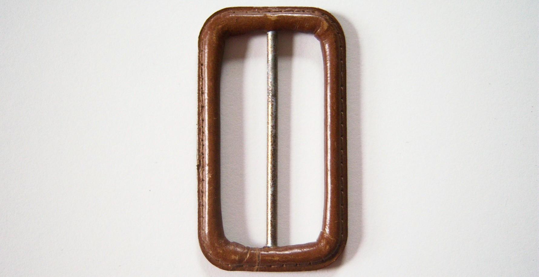 Brown 2 3/8" Bar Leather 1 3/4"x3" Buckle