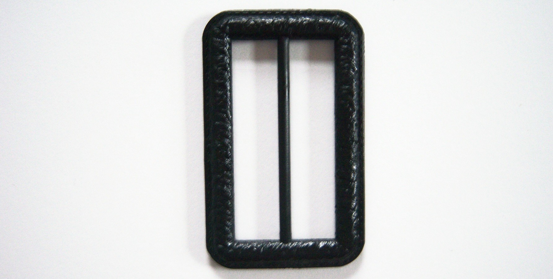 Black Textured 1 1/2" x 2 1/2" Plastic Buckle