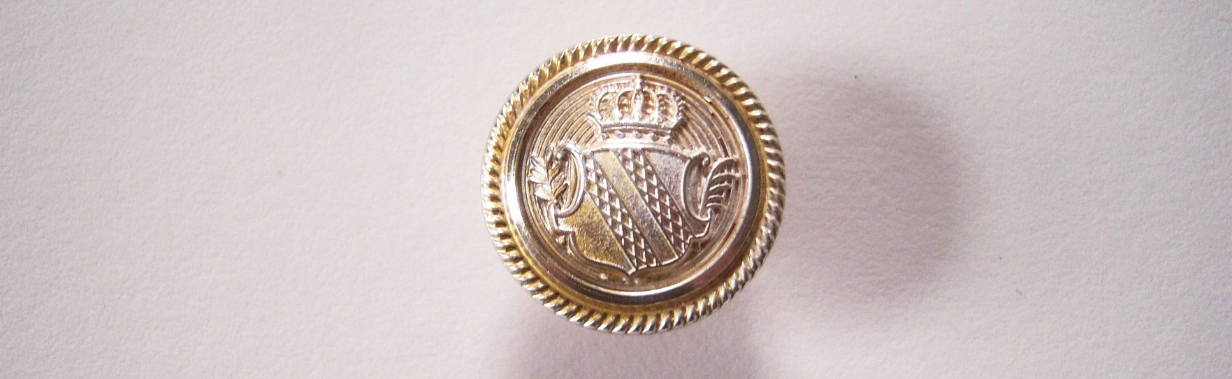 Silver/Gold Crest Metal 7/8" Shank Button