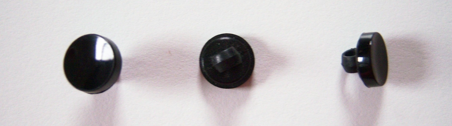Black Concave 3/8" Poly Button