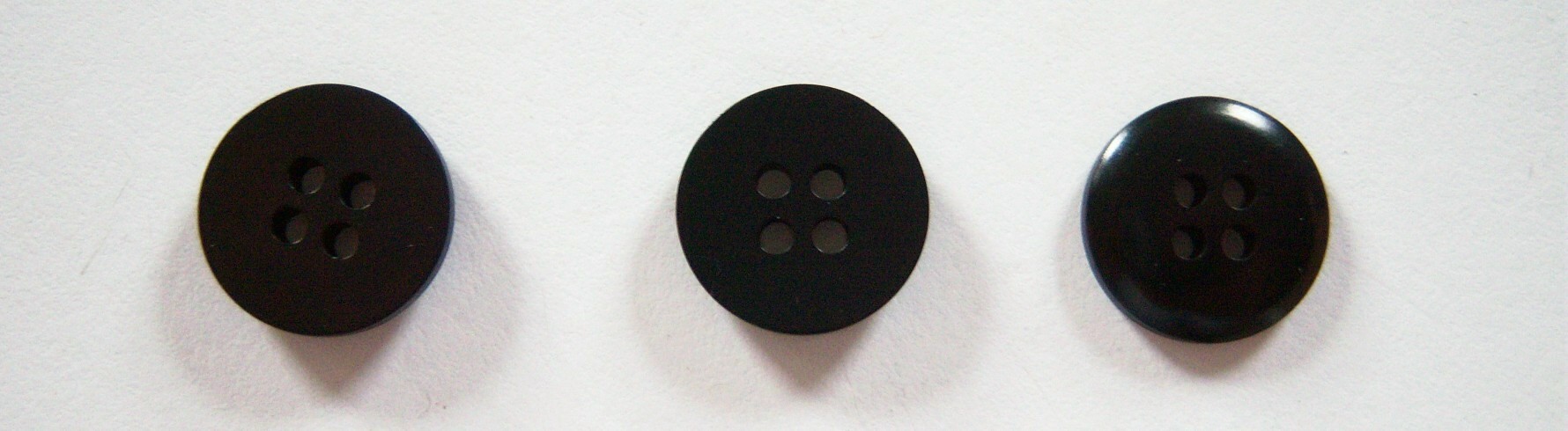 Black 9/16" Poly Button