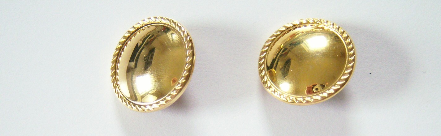 Gold Plastic 1 1/8" Two Buttons