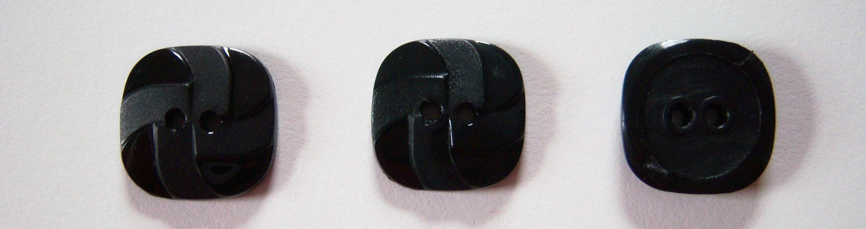 JHB Shiny Black 3/4" Square Button