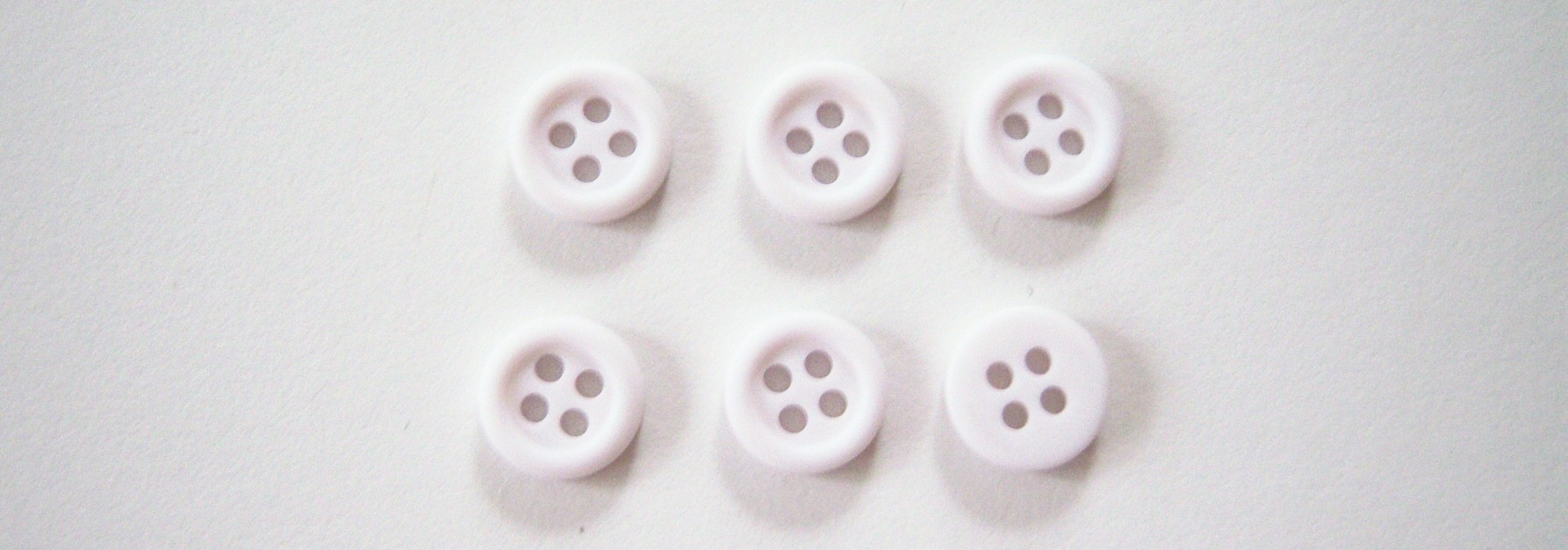 Chalk White 3/8" Poly 4 Hole Button