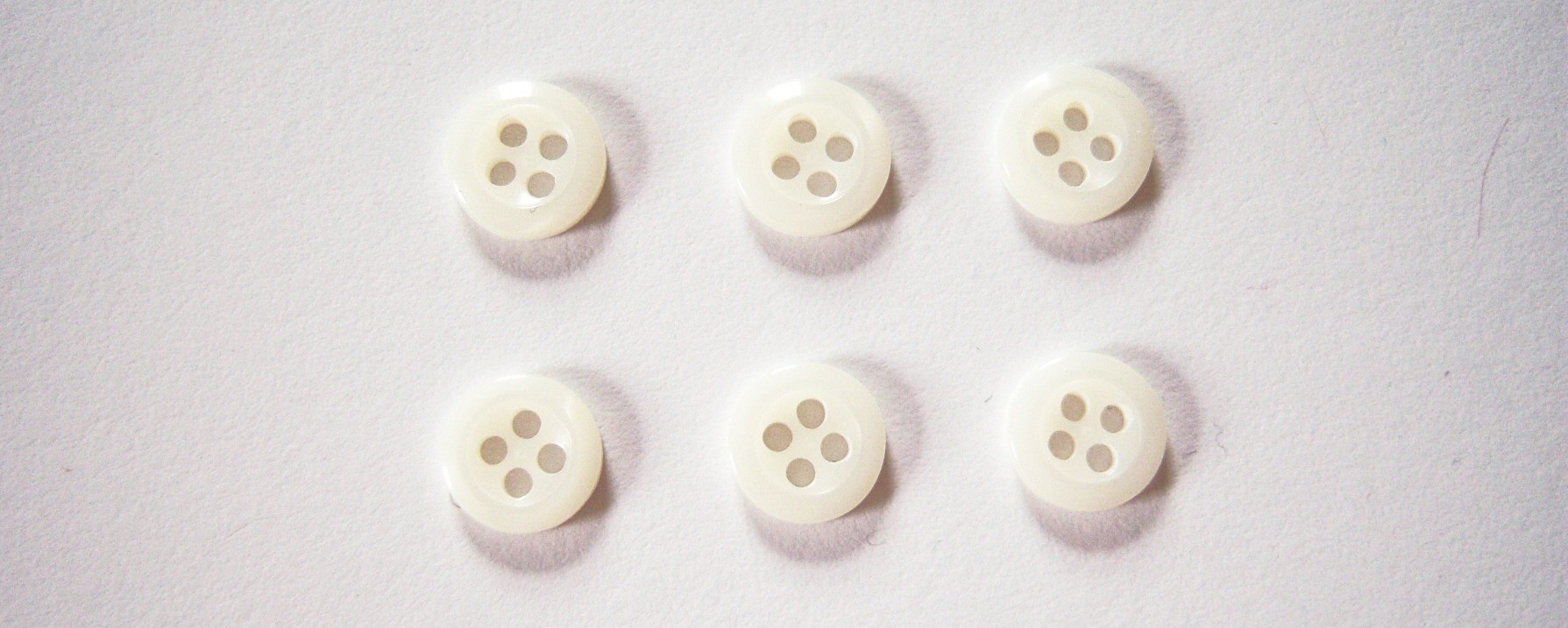 Ivory 11/32" Poly 4 Hole Button
