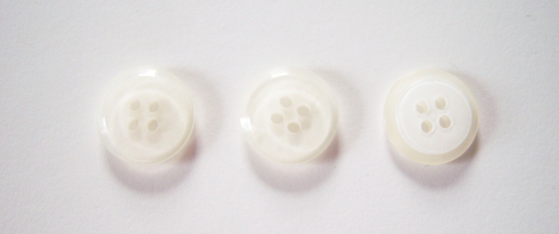 Off White Pearlized 5/8" 4 Hole Button