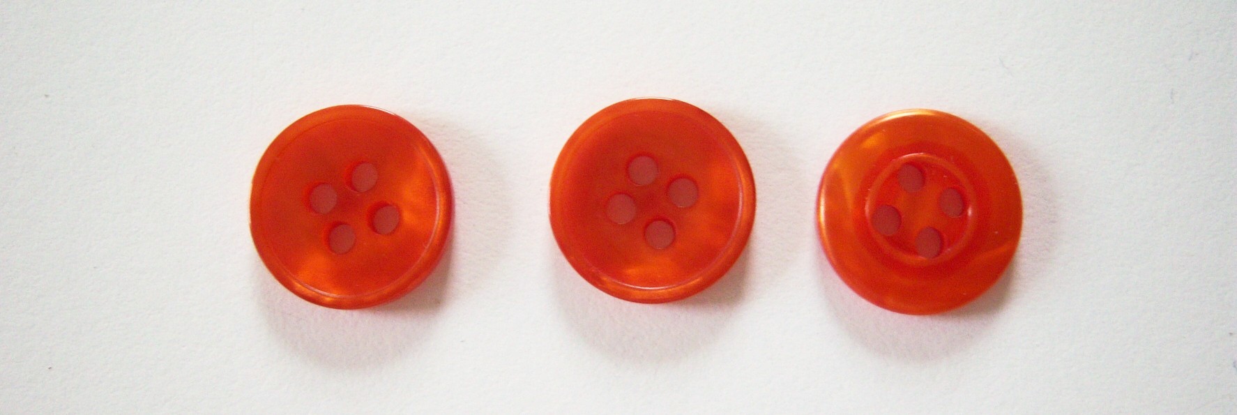 Dk Orange Pearlized 9/16" Poly 4 Hole Button