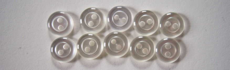 Opaque Pearlized 3/8" Poly 2 Hole Button