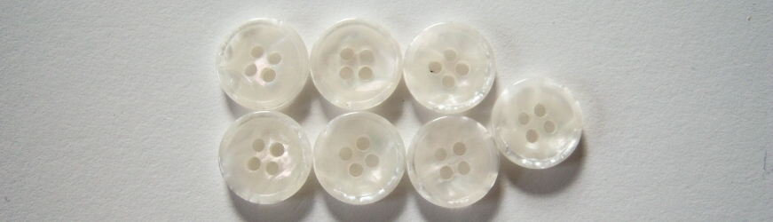 Off White Pearlized 1/2" 4 Hole Button