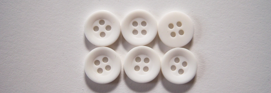 Ivory 1/2" Poly 4 Hole Button
