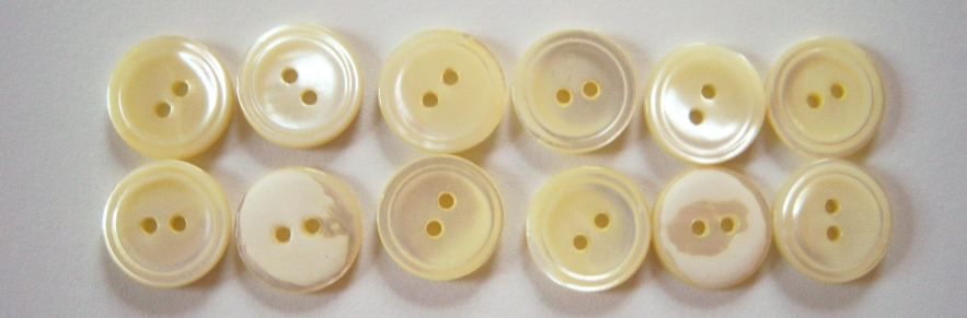 Maize Pearl 9/16" Poly 2 Hole Button