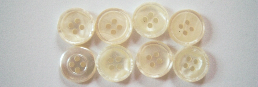 Pale Yellow 9/16" Poly 4 Hole Button