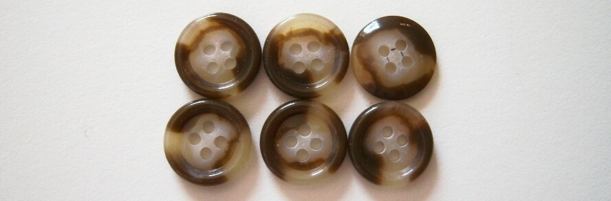 Brown Marbled 5/8" Button