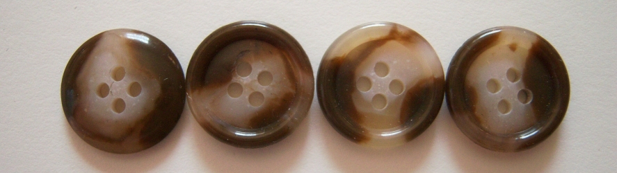 Brown Marbled 11/16" Button