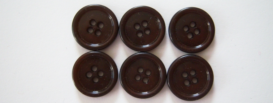 Dk Chocolate Brown 3/4" Button