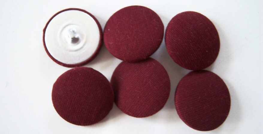 Wine Covered Aluminum 1 1/8" Shank Button