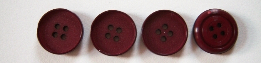 Burgundy 9/16" 4 Hole Button