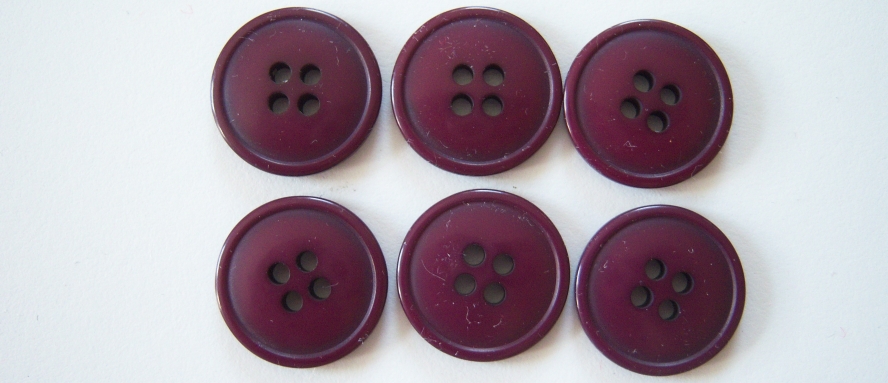 Burgundy 3/4" 4 Hole Button