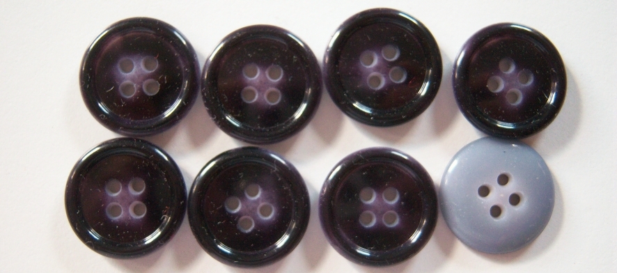 Dark Purple 3/4" 4 Hole Poly Button