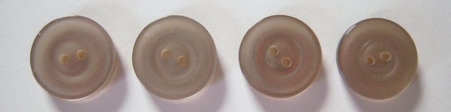 Taupe Opaque 3/4" 2 Hole Button