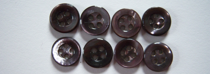 Grey Pearlized 7/16" 4 Hole Poly Button