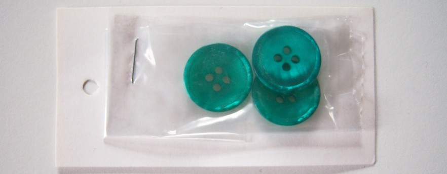 Jade Pearlized 4 Hole 3/4" Poly Button