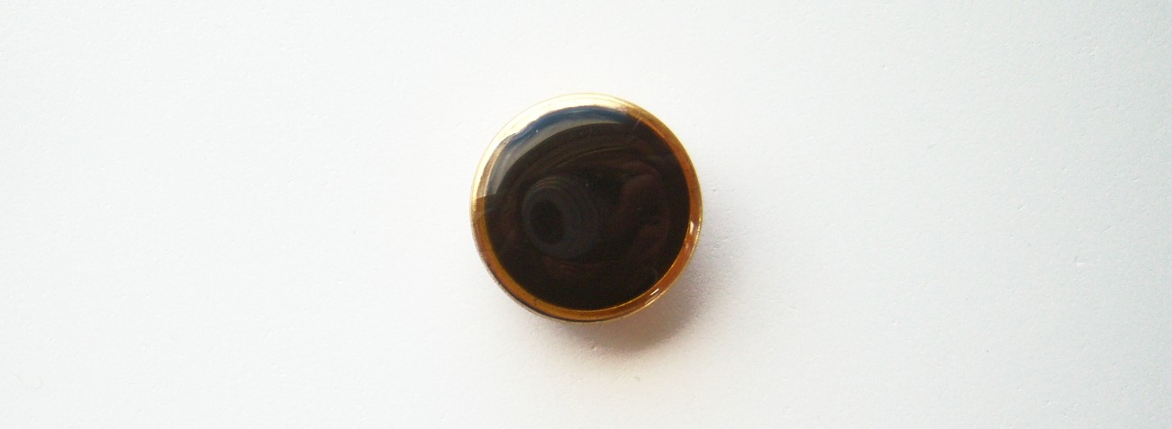 Gold Ring/Graphite 3/4" 4 Hole Metal Button