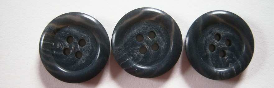 Graphite Marbled 13/16" 4 Hole Poly Button