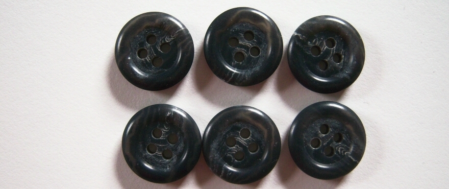 Graphite Marbled 5/8" 4 Hole Poly Button