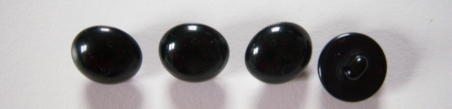 Shiny Black Half Ball 5/8" Poly Button