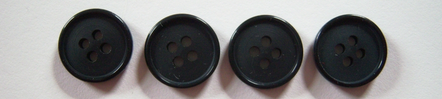 Matte/Black Rim 5/8" Four Hole Button