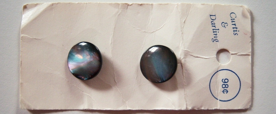 Black Iridescent 5/8" Two Button Card