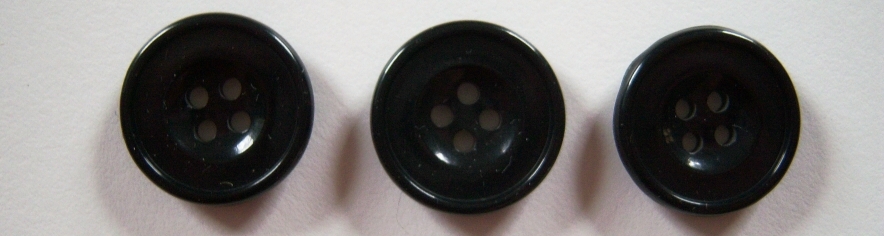 Shiny Black 3/4" Button