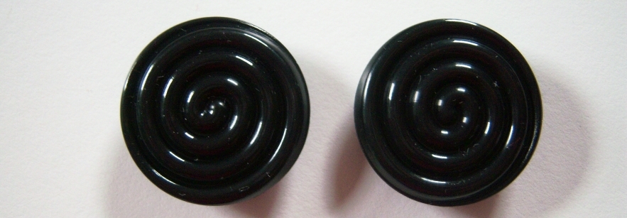 Shiny Black Rings 1" Poly Shank Button