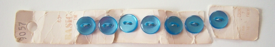 Basic Aqua Pearlized 7/16" 7 Buttons