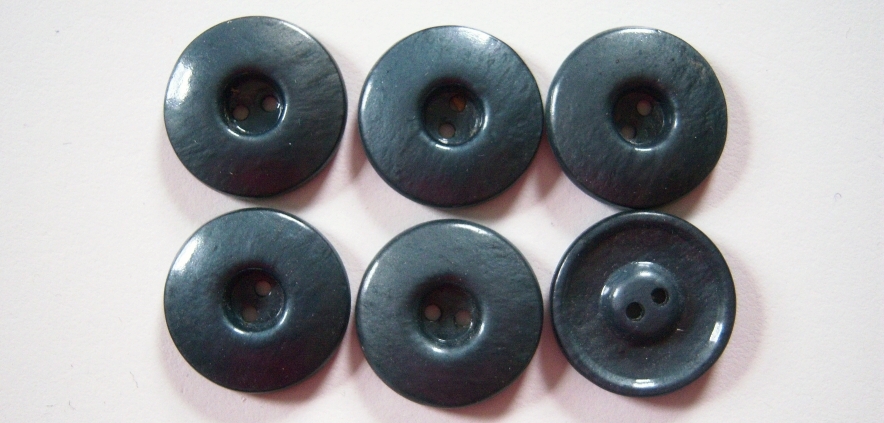 Steel Blue 3/4" Poly 4 Hole Button