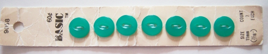 Basic Bright Jade 7/16" Button Card