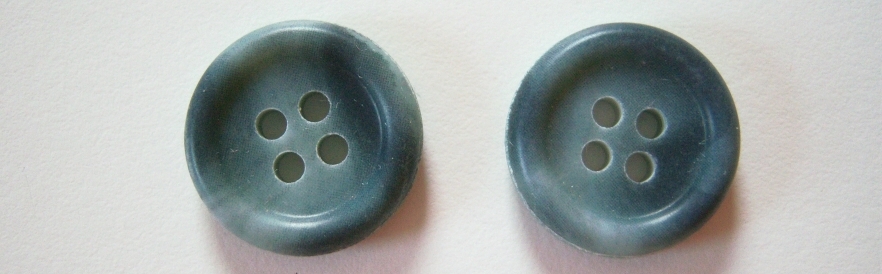 Blue Green Marbled 3/4" Poly 4 Hole Button