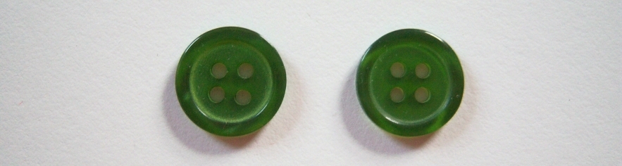 Shiny Green 1/2" Poly 4 Hole Button