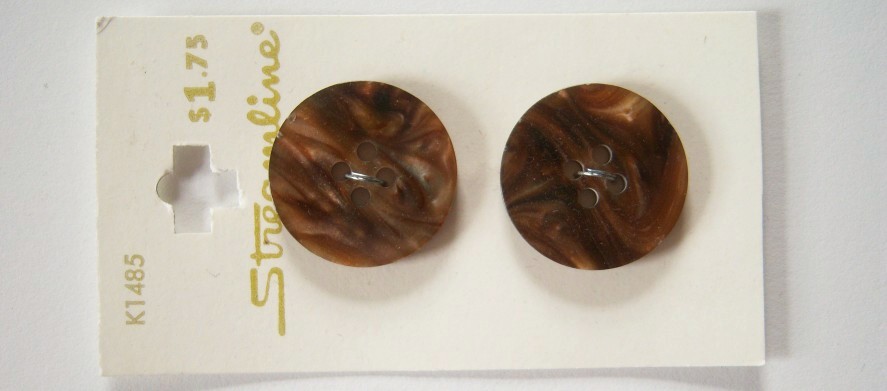 Brown Marbled 7/8" 2 Button Card