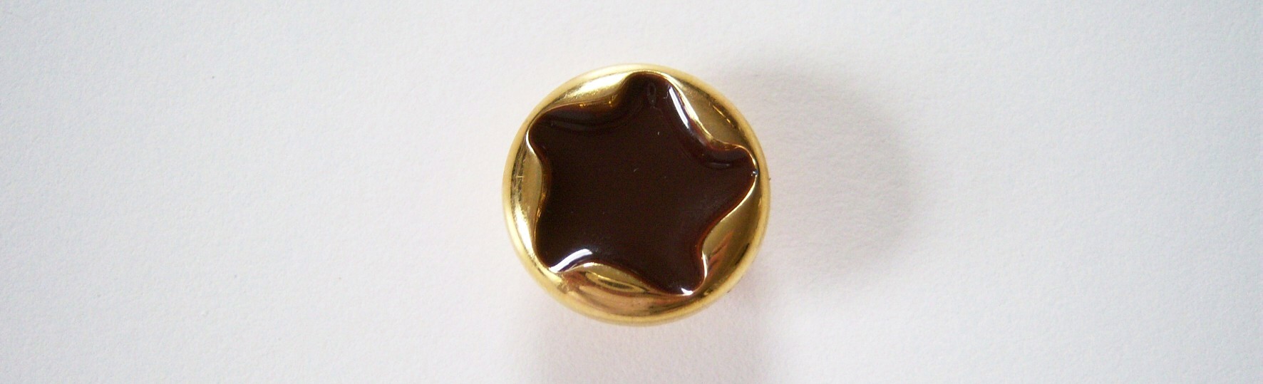 Gold/Brown 7/16" Poly Button
